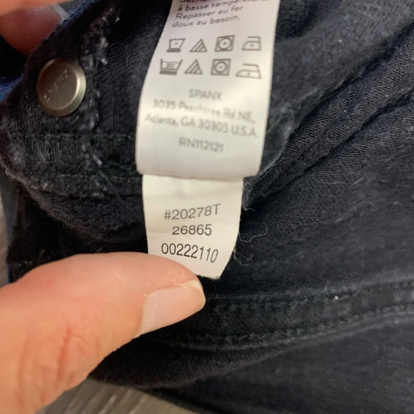 Spanx Black Skinny Jeans Ankle 20278T Pull On Stretch Size  Women’s Medium Tall - Picture 8 of 9